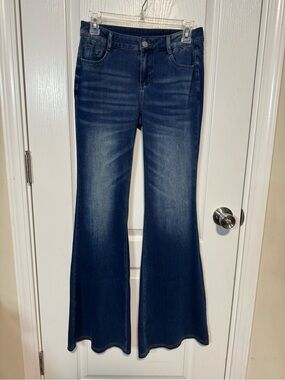 HALARA Dark Blue Flare Jeans